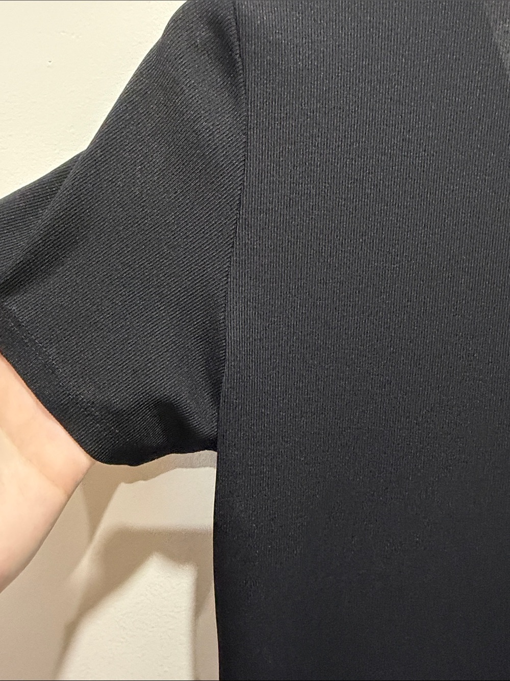 Dynamite Ribbed Black V-Neck Mini Dress - Picture 9 of 10